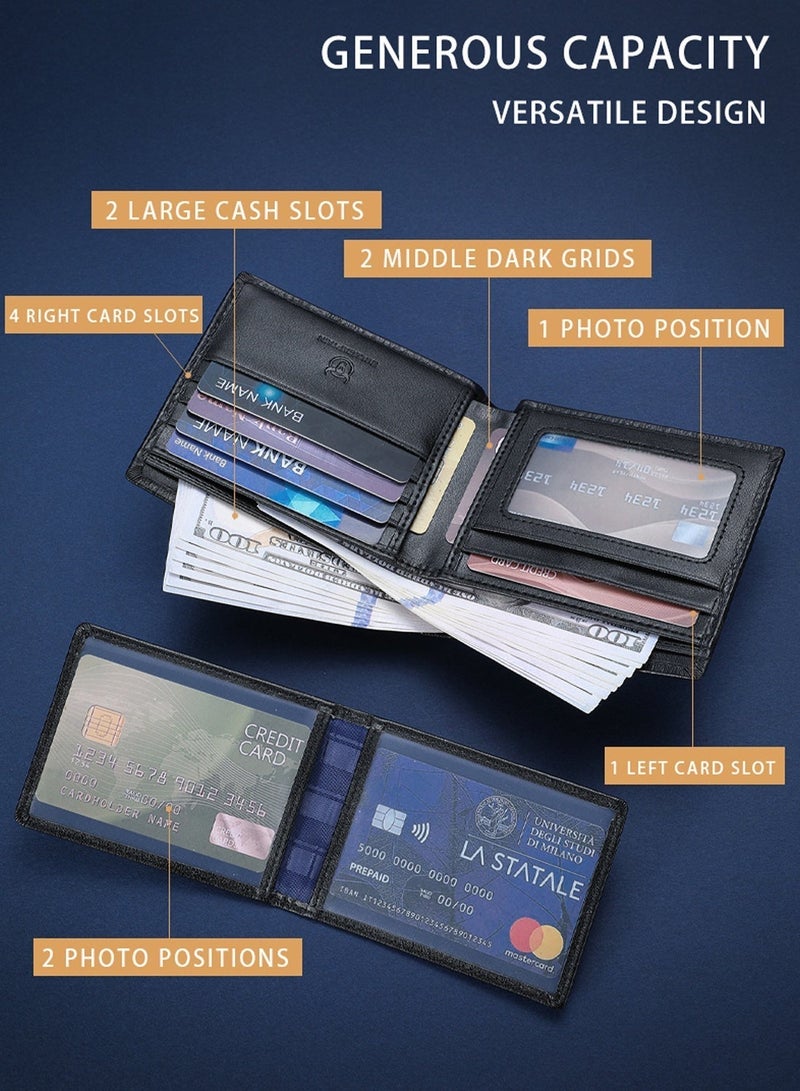 بول كابتن محفظة RFID جلد حيواني - قصيرة - سوداء - للأعمال - Image 5